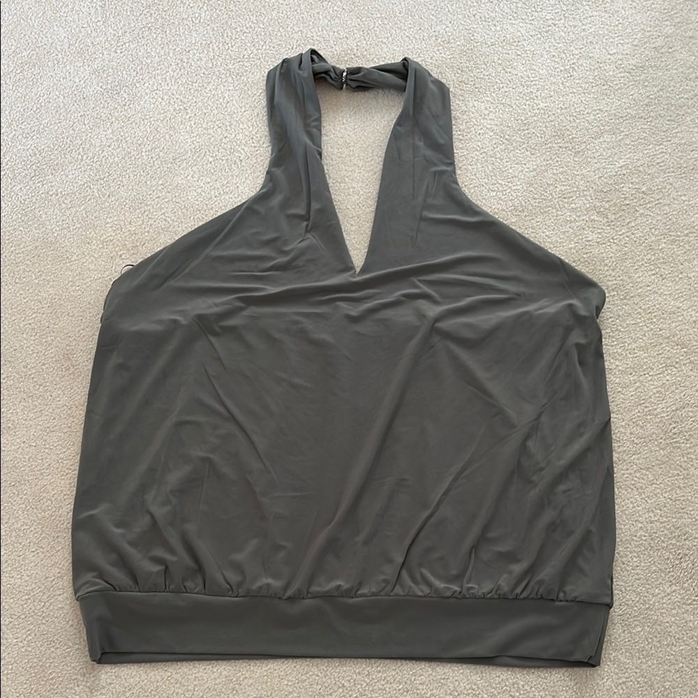Express Gray Sleeveless Backless Tank Top